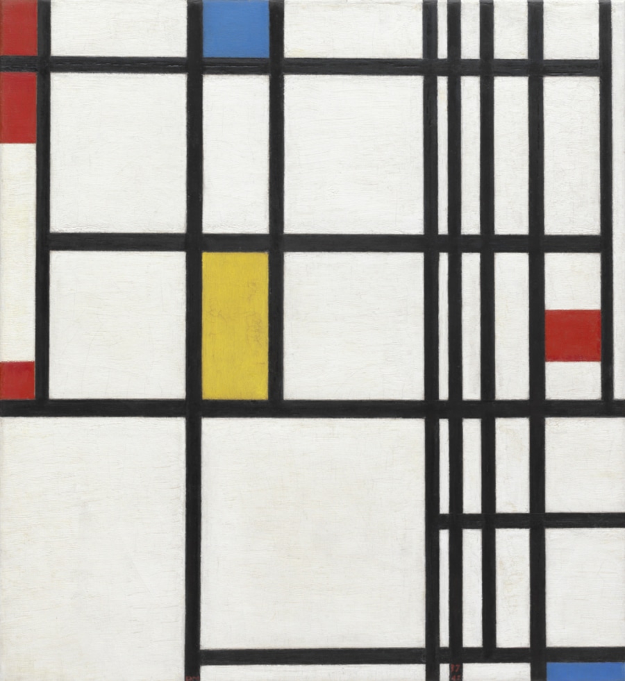 Mondrian y el magistral uso de los colores primarios