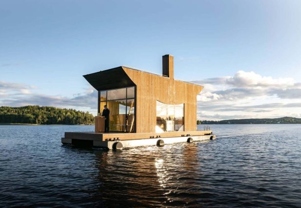 Big Branzio: die perfekte en ideale drywende sauna. Foto: Amazing Architecture