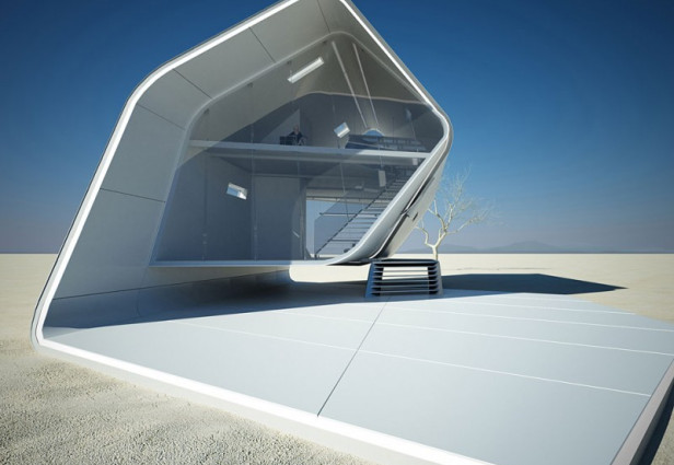 California Roll House, el futuro de la arquitectura plegable. FOTO: HomeDSGN