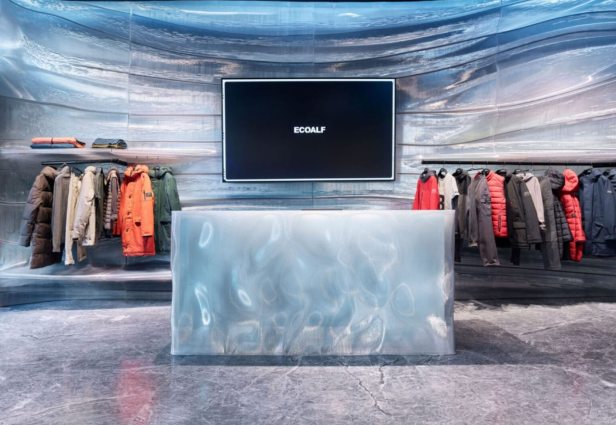 Studio Nagami heeft een groot deel van het interieur van de Ecoalf-winkel in Madrid 3D geprint. Foto: Nagami-website