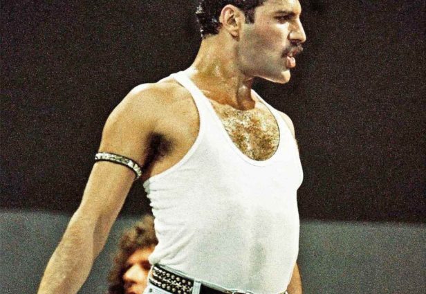Freddie Mercury in July 1985 performed at Live Aid one of the best live performances of all time. Source: NYT