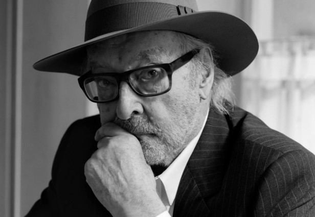 Photograph of filmmaker Jean-Luc Godard taken by photographer Hedi Slimane. Source: Vogue