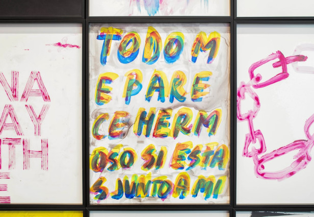 "):)", Gonzalo Hernandezin esitys Laundromat Art Complexissa. Taiteilijan luvalla.