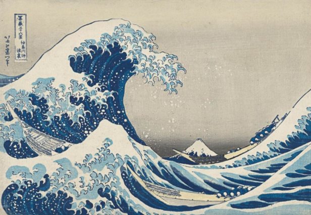 Suuri aalto Kanagawan edustalla, kirjoittanut Katsushika Hokusai. Kuva: Christie's