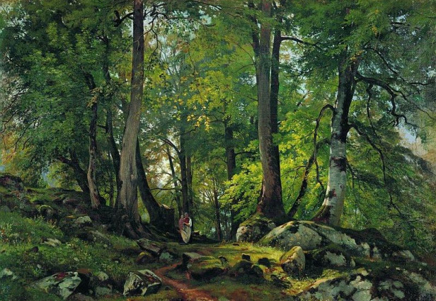 Lluvia en un robledal / Rain in an Oak Forest, 1891. Fuente: Ivan Shishkin Memorial House Museum