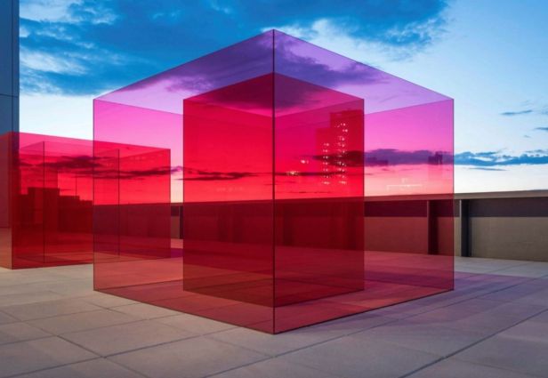 Pacific Red (II), 2017. Larry Bell. Foto: Jonathan Griffin
