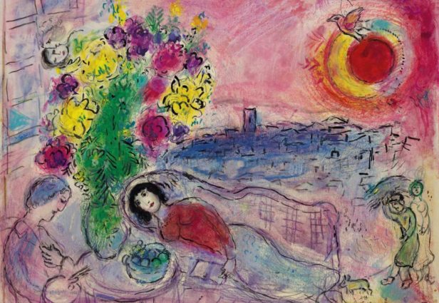 바바 샤갈에게, citoyenne d'honneur des Collines à Vence, 1962. Marc Chagall. 사진: 크리스티