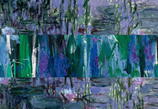 클로드 모네(Claude Monet)와 조안 미첼(Joan Mitchell)의 작품 콜라주. 루이비통 파운데이션