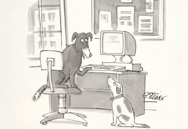 באינטרנט, אף אחד לא יודע שאתה כלב. פיטר שטיינר. צילום: ArtNet