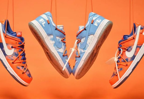 Nike Dunk Low Virgil Abloh x Futura'ya bir göz at. Fotoğraf: Dünya Spor Ayakkabıları