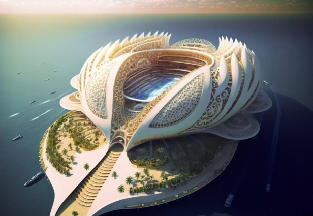 מבט על Oceaniums, האצטדיון האמיתי של האוקיינוסים שנוצר על ידי Vincent Callebaut Architectures. מקור: ארכיטקטורה מדהימה