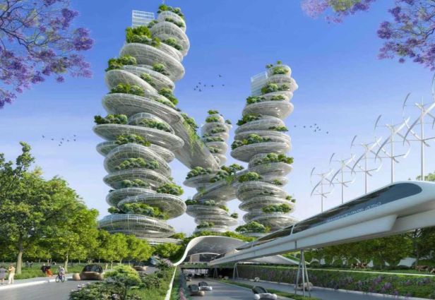 Regardez les tours écologiques créées par le cabinet Vincent Callebaut Architectures. Photo de : Amazing Architecture