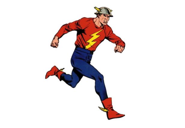The Flash originalmente tenía un traje con pantalones azules. Foto: Joey deVilla