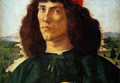 Portrait of a Man with a Medal of Cosimo il Vecchio de’ Medici, c. 1474. Fuente: Gallerie degli Uffizi.