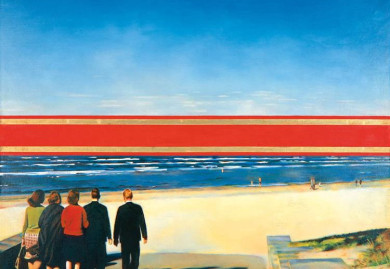 Erik Bulatov, Horizon, 1971-1972. Fuente: Galería Estatal Tretyakov