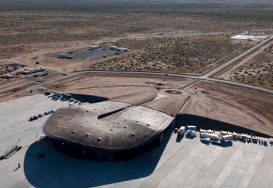 OPMERKING ONTDEK DE RUIMTE. Glimp van de ruimtehaven van New Mexico. Bron: De Atlantische Oceaan