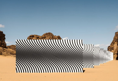 Obra que forma parte de la muestra Desert X AlUla. Fuente: DESERT X Instagram