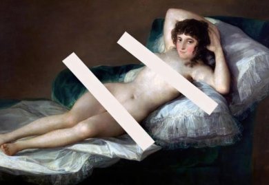 Autoridades de la Inquisición confiscaron a La maja desnuda, de Francisco Goya. Fuente: The Culture Trip 