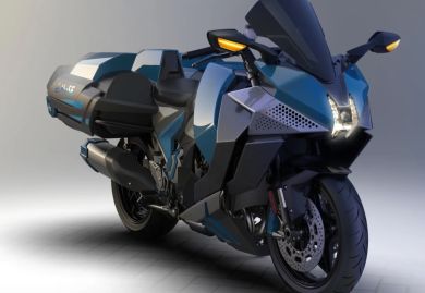 Dê uma olhada no Ninja H2 SX movido a hidrogênio da Kawasaki. Foto: Novo Atlas