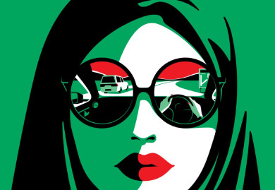 Malika Favre，与波普艺术风格的插图。 照片：malikafavre.com
