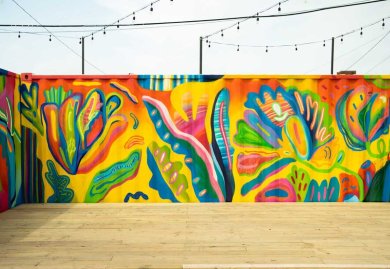 The colorful and dynamic murals of Marielle Guzmán. Photo: Marielle Guzman
