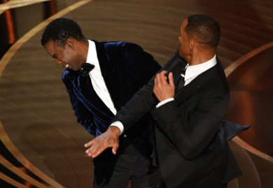 Will Smith hit Chris Rock at the most recent Oscar ceremony. Source: Lifestyle