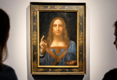 Kiistanalainen tarina Salvator Mundista, Da Vincin teoksesta, joka löytyy huoneistosta. KUVA: Creative Commons