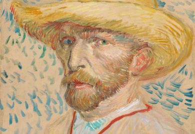 Self-Portrait with Straw Hat, 1887. Vincent van Gogh. Foto: Van Gogh Museum