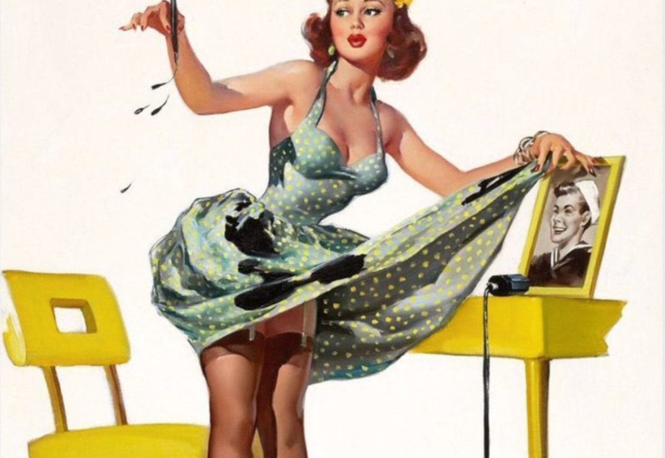 Example of a pin-up girl. Source: All That's Interesting