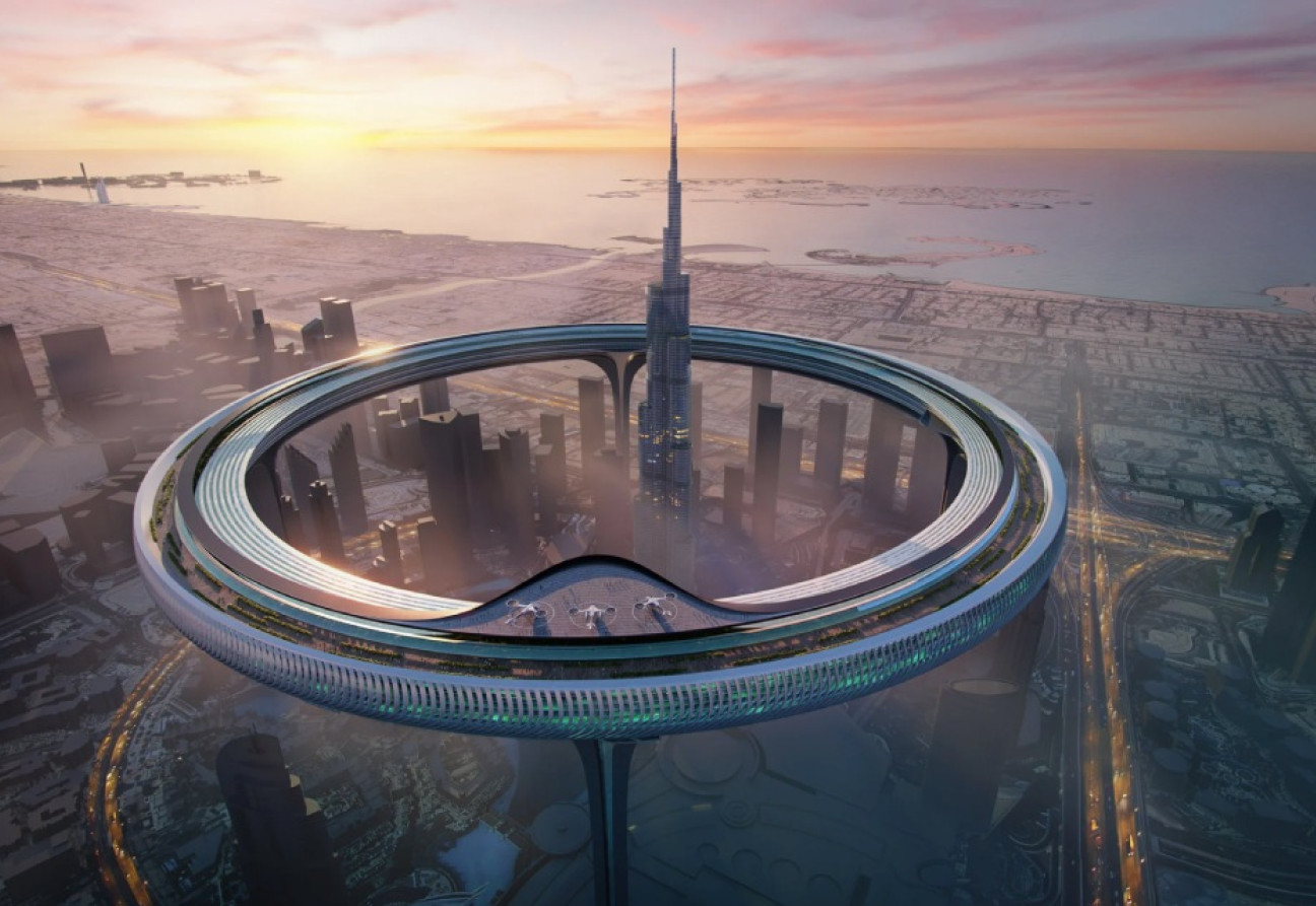 'n Kykie na Downtown Circle, 'n sirkelvormige wolkekrabber wat ZN Era in Dubai wil bou. Bron: Dezeen