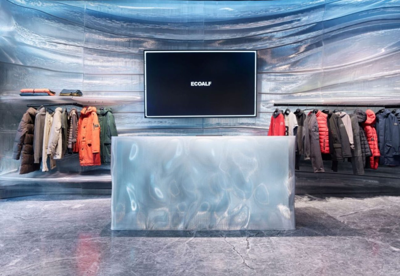 The Nagami studio 3D printed a large part of the interior of the Ecoalf store in Madrid. Photo: Nagami Website
