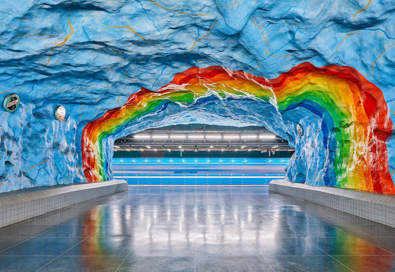 Las encantadoras estaciones de metro de Estocolmo por David Altrath. Foto de: Pinterest.com