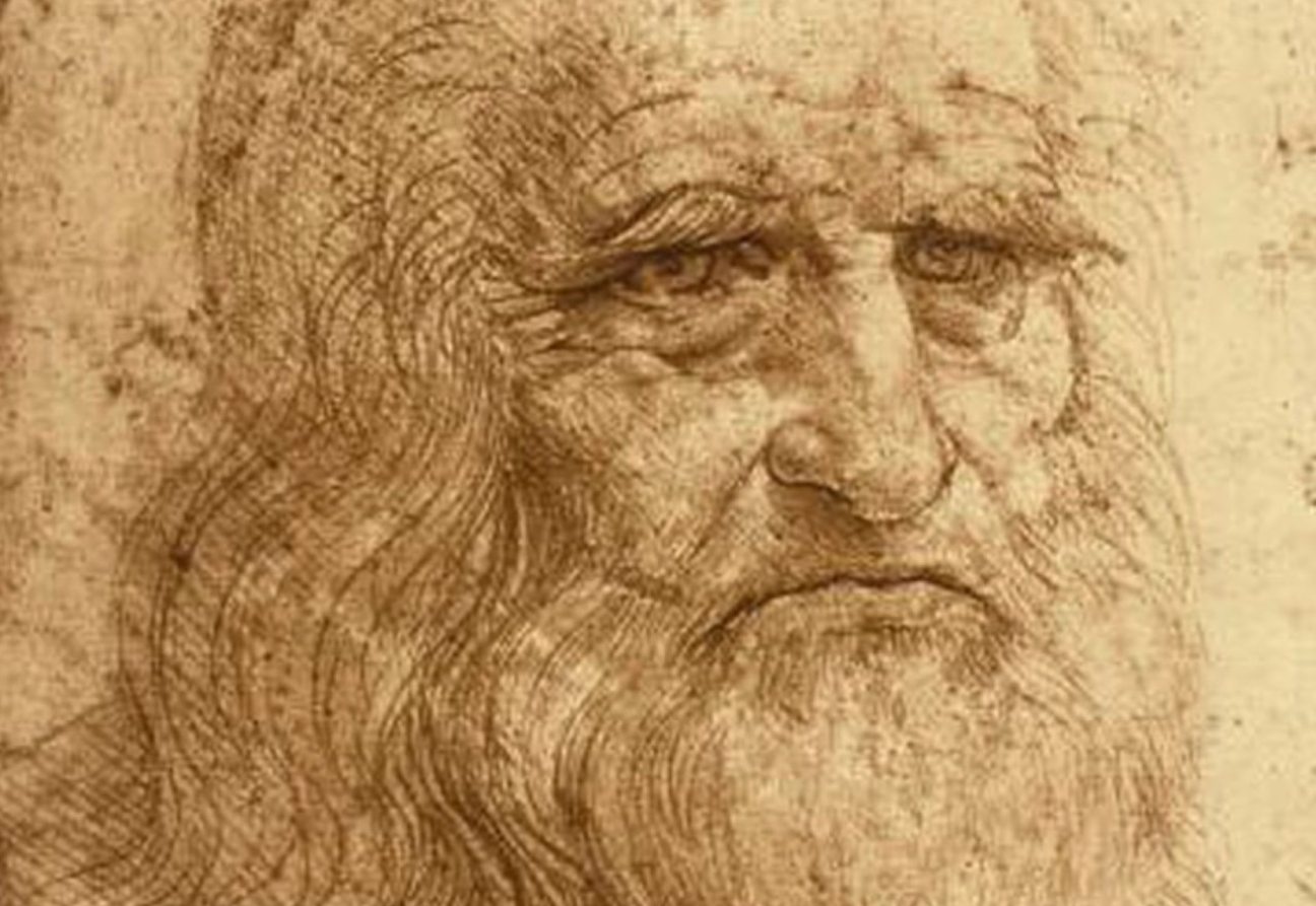 Zelfportret van Leonardo da Vinci. Foto: Het land