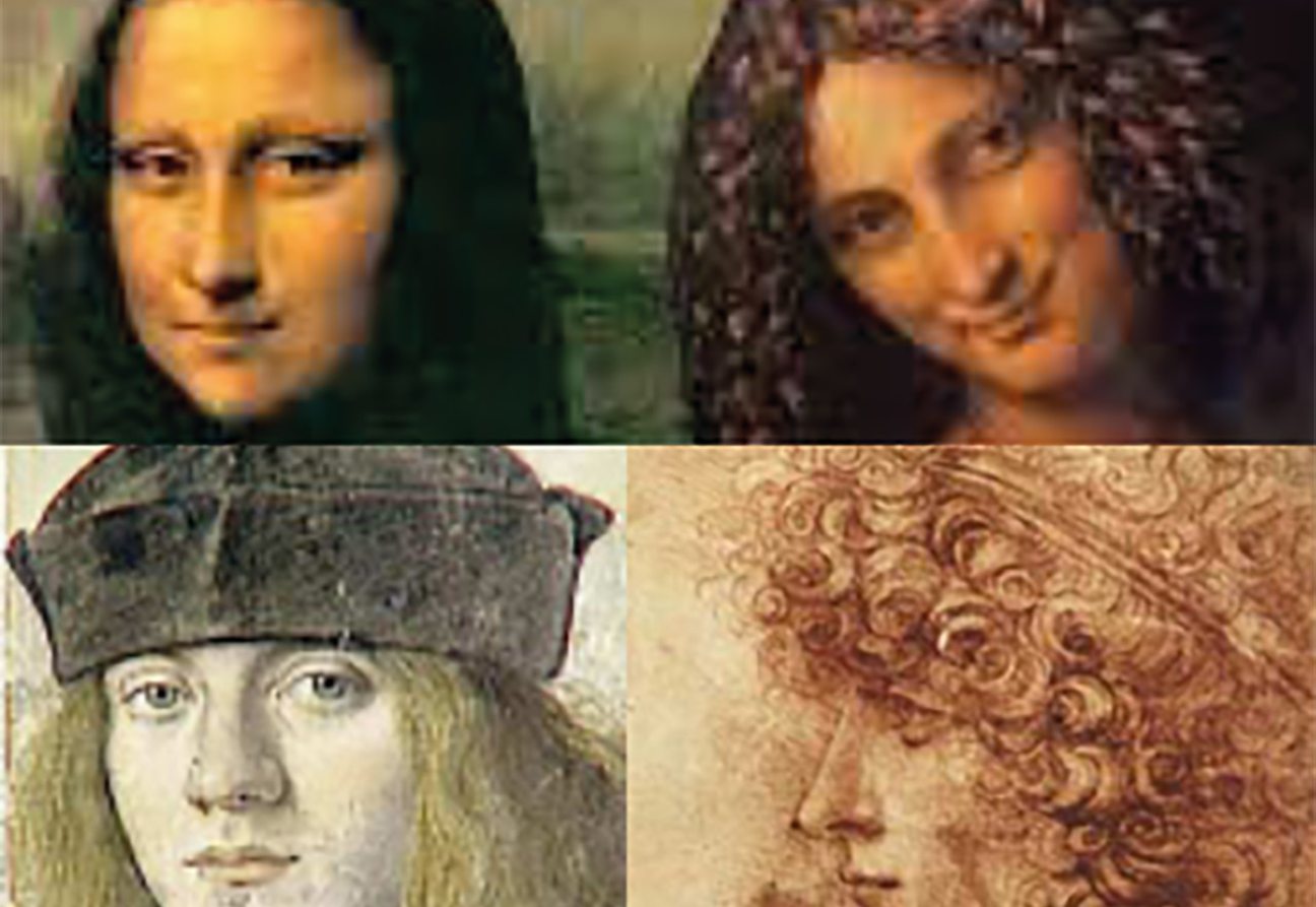 누가 누구야? La Gioconda와 Saint John the Baptist, Leonardo의 작품(위); 피렌체 예술가의 견습생인 Franceso Melzi와 Giacomo Caprotti(아래). 출처: 각종 인터넷 사이트에서 가져옴.
