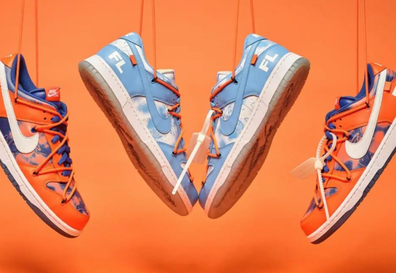 Vistazo a los Nike Dunk Low Virgil Abloh x Futura. Foto: Mundo Sneakers