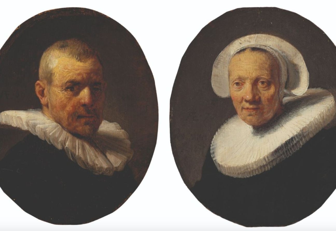 Portraits of Jan Willemsz and Jaapgen Carels. Rembrandt Harmensz. Foto: Christie'