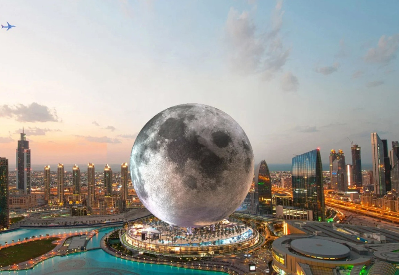 Kyk na Moon Resort, 'n projek wat in Dubai gebou word. Bron: Moon World Resorts