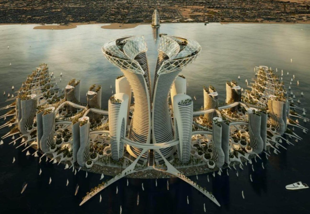 Vistazo a Ring Island, proyecto que desarrollará Kalbod Studio en Dubái. Foto: Amazing Architecture